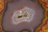 Polished Red/Purple/Orange Banded Agate - Kerrouchen, Morocco #372661-1